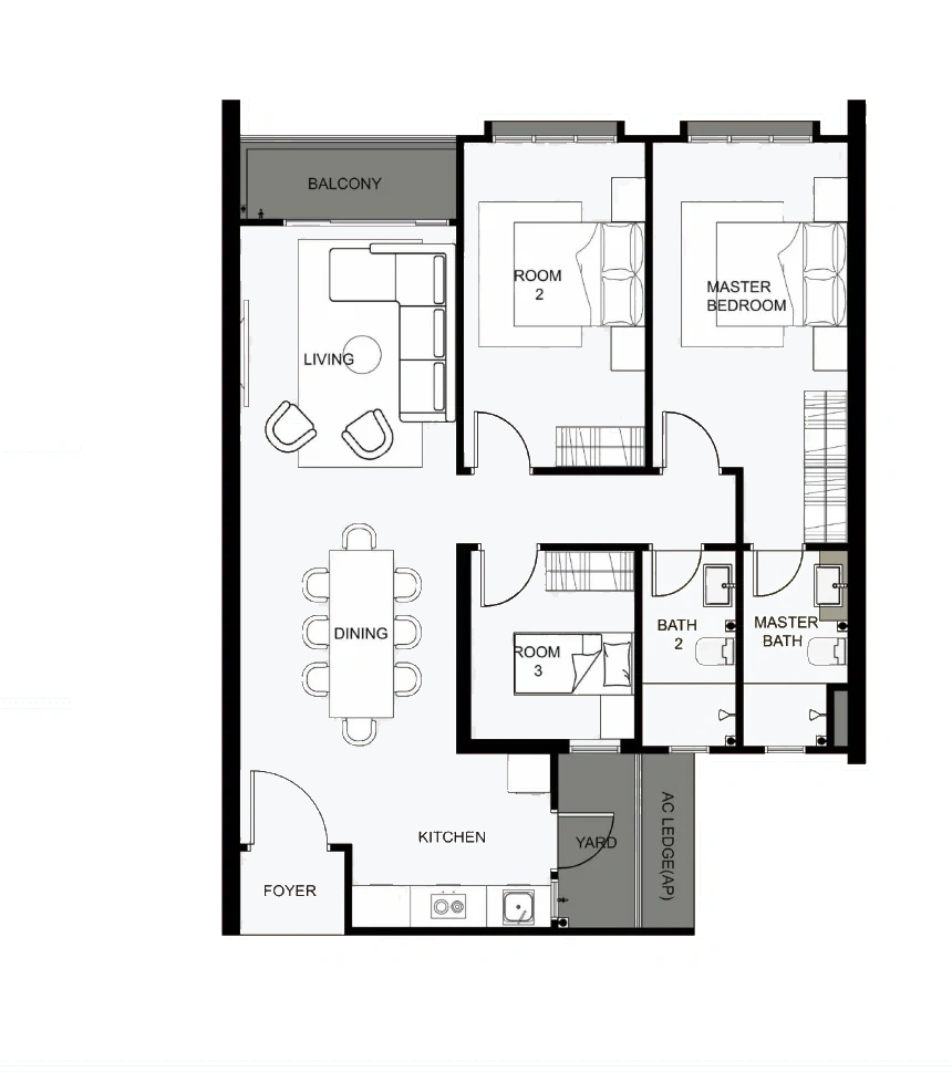 M Amaya Type B floor plan