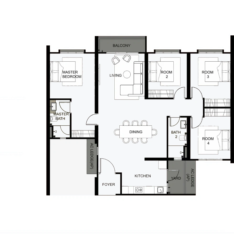 M Amaya Type E floor plan