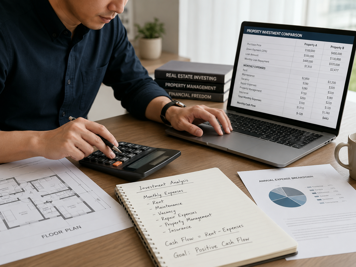 Malaysian property investor calculating net rental yield after ownership expenses