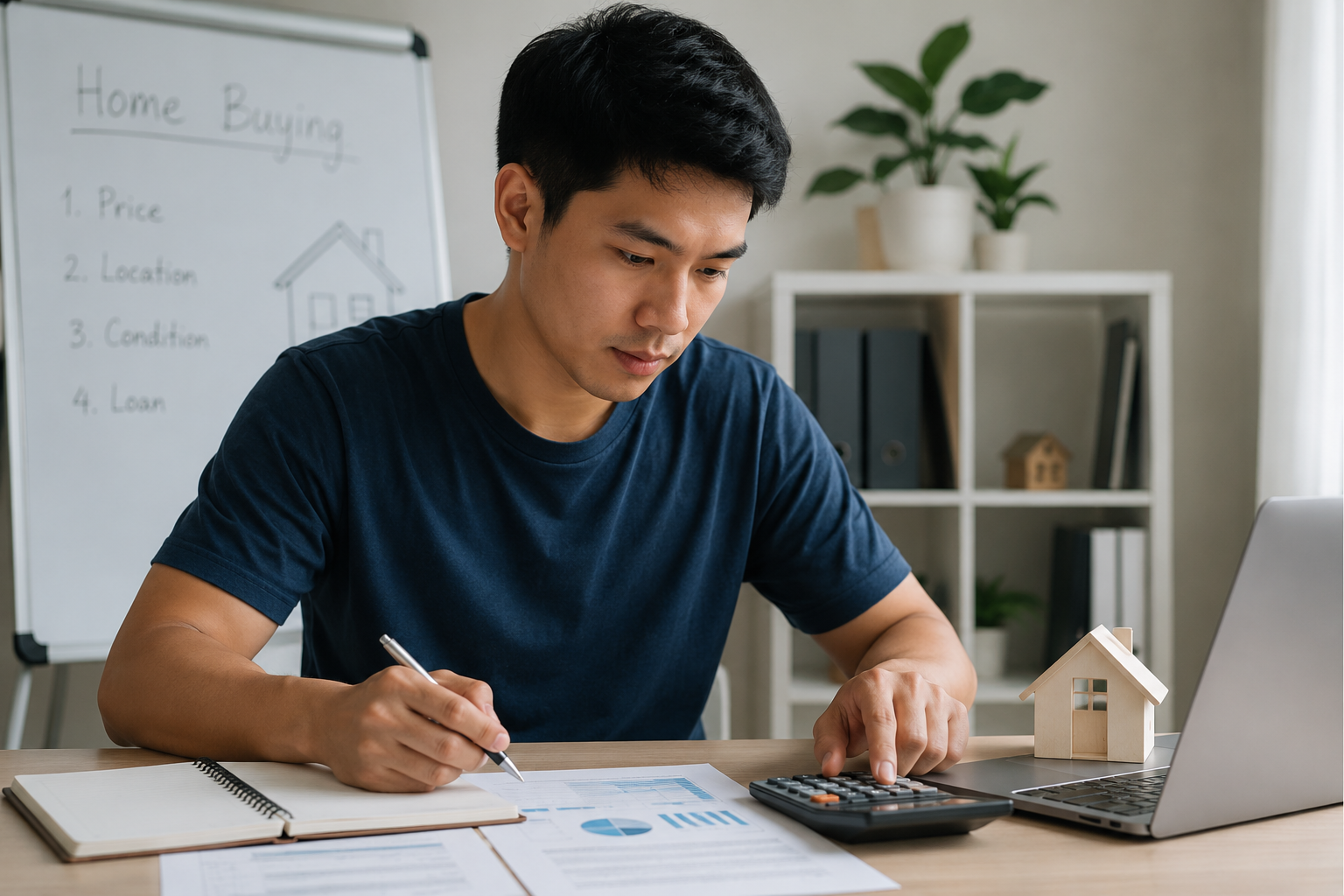 Malaysian property buyer calculating progressive interest and future housing loan payments