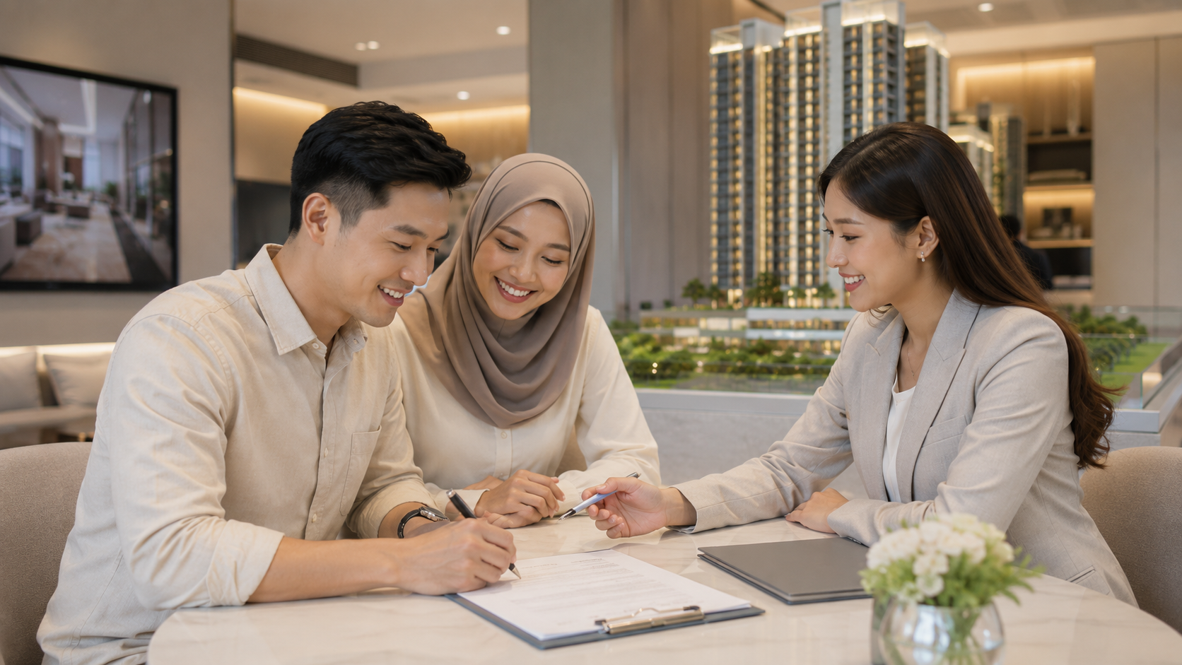 Property analyst reviewing remaining lease and resale scenarios in Malaysia