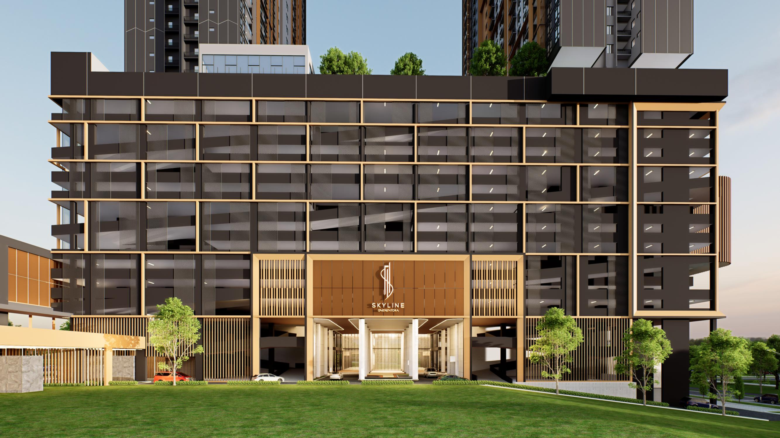 Twin Towers Combining Compact Suites, Family Homes and Retail